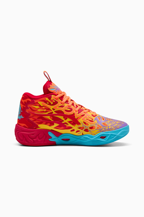 MB.04 Phoenix Basketball Shoes Unisex, PUMA Red-Orange Glow-Fluro Orange Pes-Purple Glimmer, extralarge