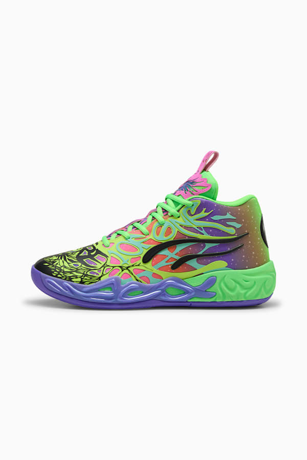 MB.04 Be You Basketball Shoes Unisex, PUMA Black-Electric Peppermint-Fluro Green Pes, extralarge-GBR