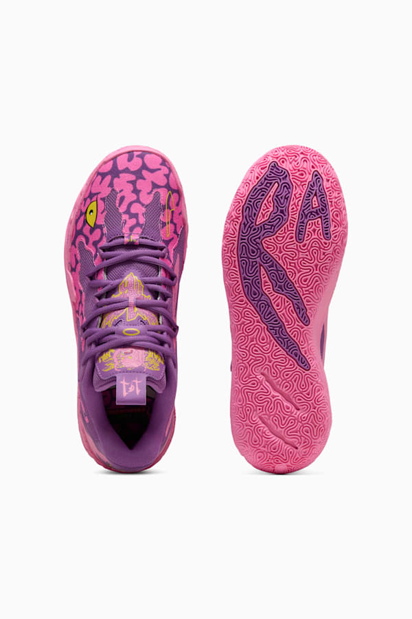 PUMA HOOPS x TMNT MB.03 Lo Krang Basketball Shoes Unisex, Ultra Violet-Fast Pink-Speed Yellow, extralarge