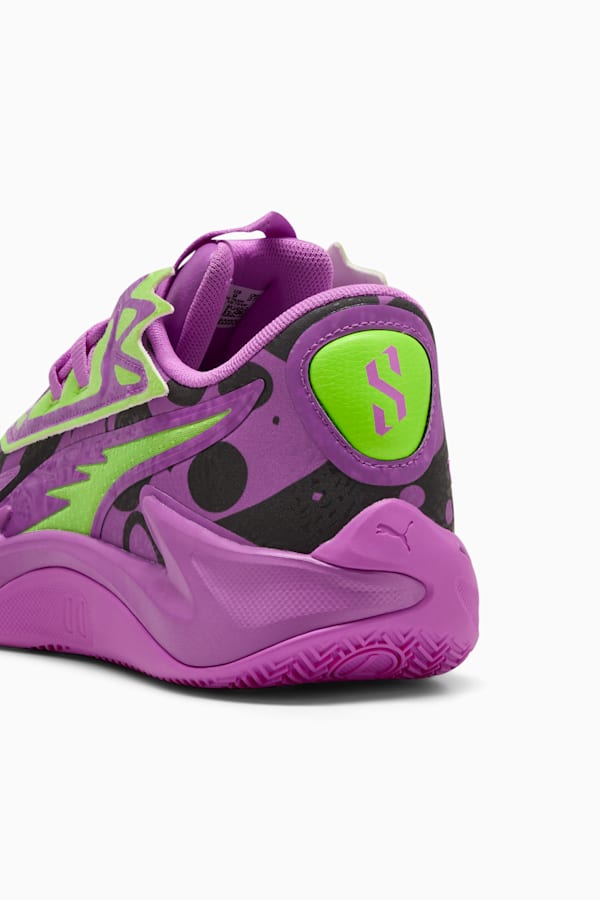 Scoot Zeros II Purple Lab Basketball Shoes Unisex, Pure Magenta-Green Glare, extralarge-GBR