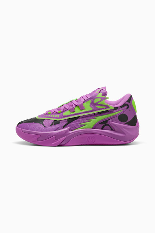 Scoot Zeros II Purple Lab Basketball Shoes Unisex, Pure Magenta-Green Glare, extralarge-GBR