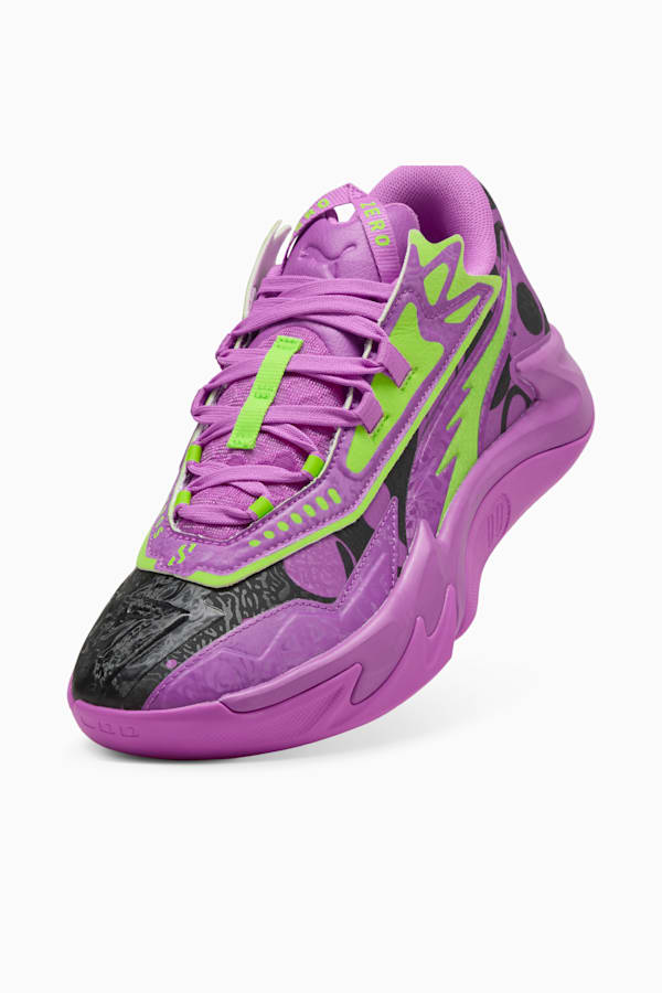 Scoot Zeros II Purple Lab Basketball Shoes Unisex, Pure Magenta-Green Glare, extralarge-GBR