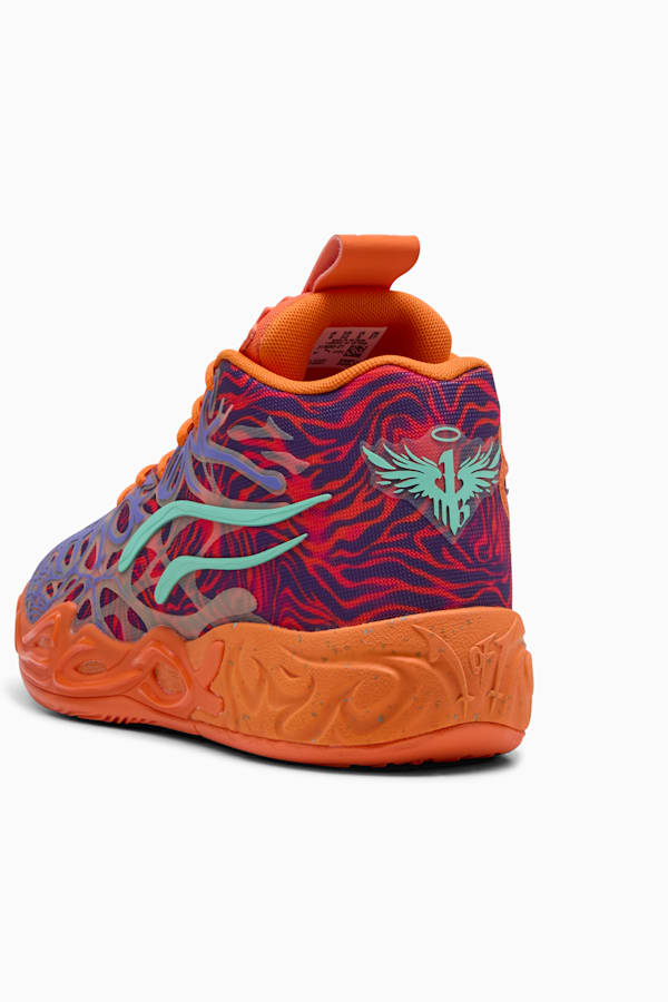 MB.04 Creativity Basketball Shoes Unisex, Dark Amethyst-Orange Glow-Poison Pink-Electric Peppermint, extralarge