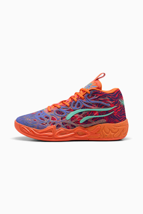 MB.04 Creativity Basketball Shoes Unisex, Dark Amethyst-Orange Glow-Poison Pink-Electric Peppermint, extralarge