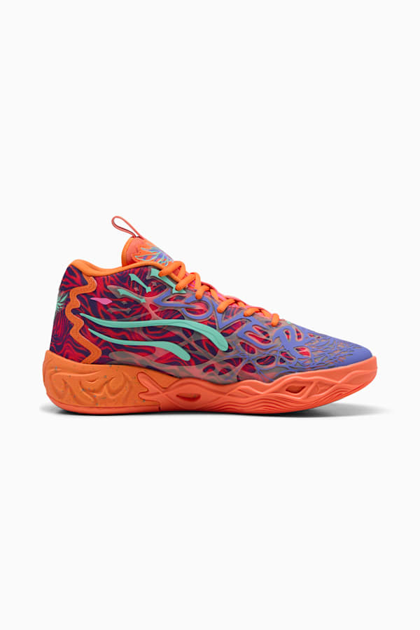 MB.04 Creativity Basketball Shoes Unisex, Dark Amethyst-Orange Glow-Poison Pink-Electric Peppermint, extralarge