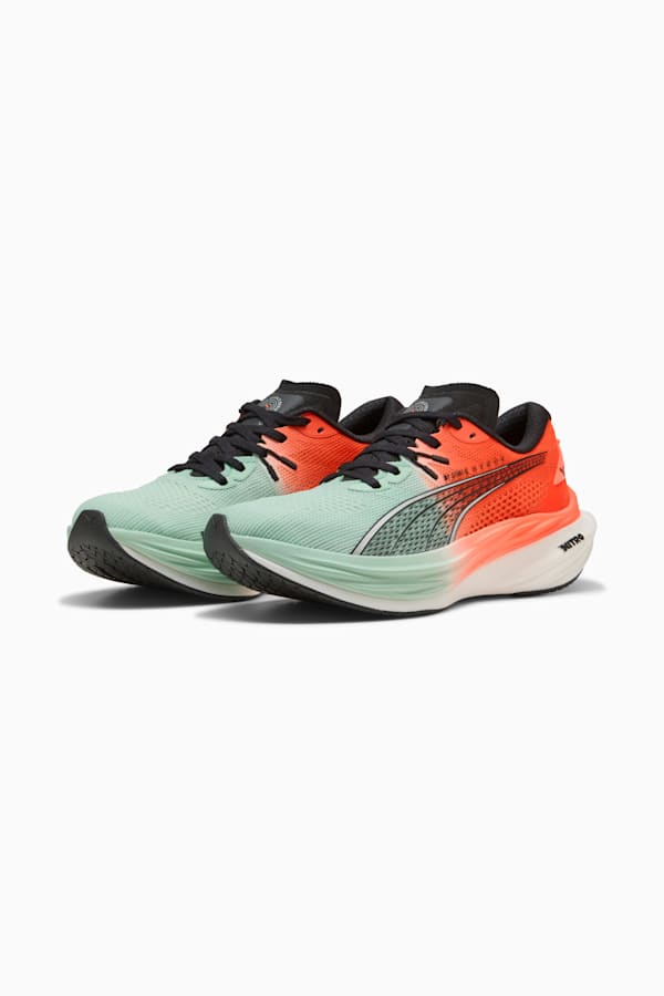 PUMA x HYROX Deviate NITRO™ 3 Running Shoes Women, Mint Melt-Glowing Red, extralarge-GBR