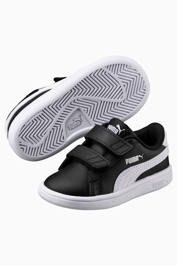 Smash V2 Trainers Kids, Puma Black-Puma White, extralarge