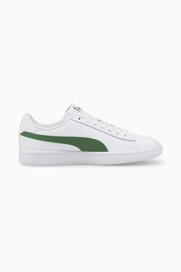 PUMA Smash V2 Sneaker, Puma White-Amazon Green, extralarge
