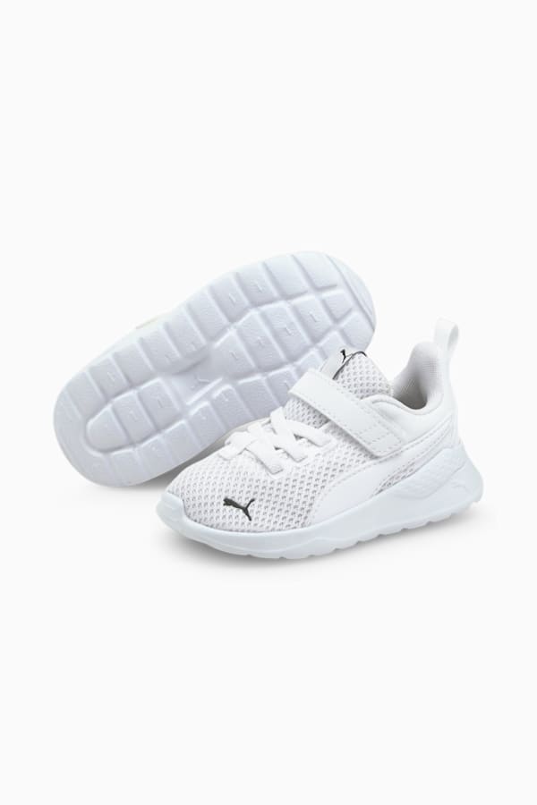 Anzarun Lite Babies' Trainers, Puma White-Puma White, extralarge