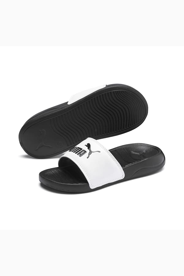 Popcat 20 Kids' Sandals, Puma White-Puma Black, extralarge