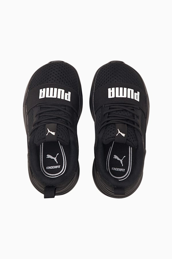 Wired Run Babies' Trainers, Puma Black-Puma White, extralarge