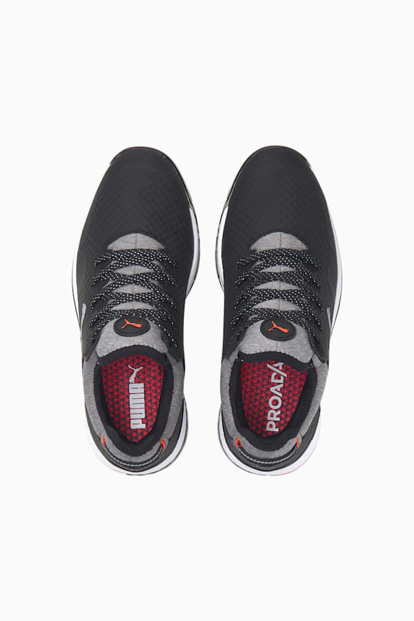 PROADAPT ALPHACAT Women's Golf Shoes, Puma Black-Puma Silver-Hot Coral, extralarge