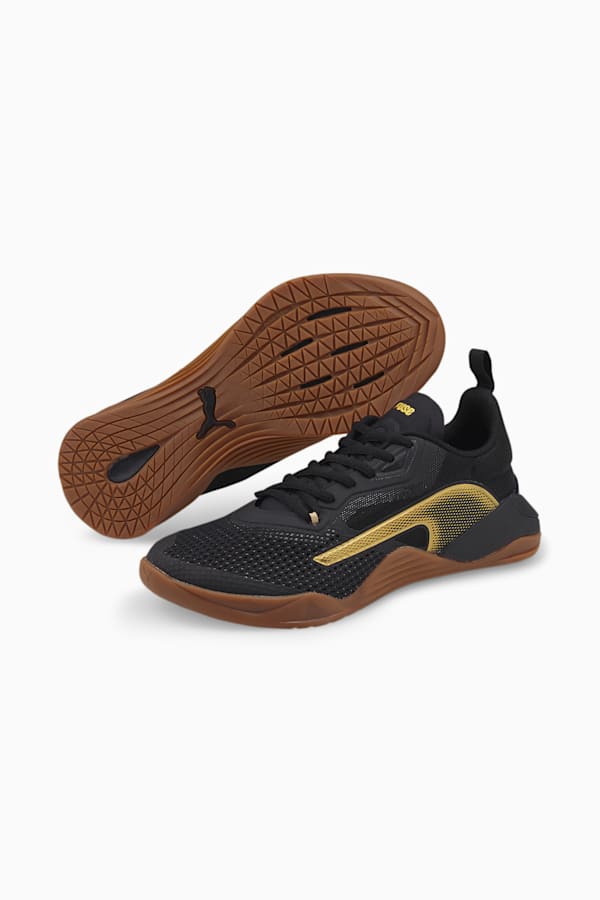 Black and gold puma shoes womens on sale