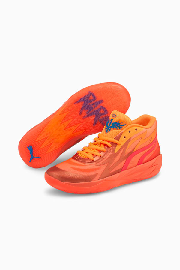 Puma orange basketball shoes top