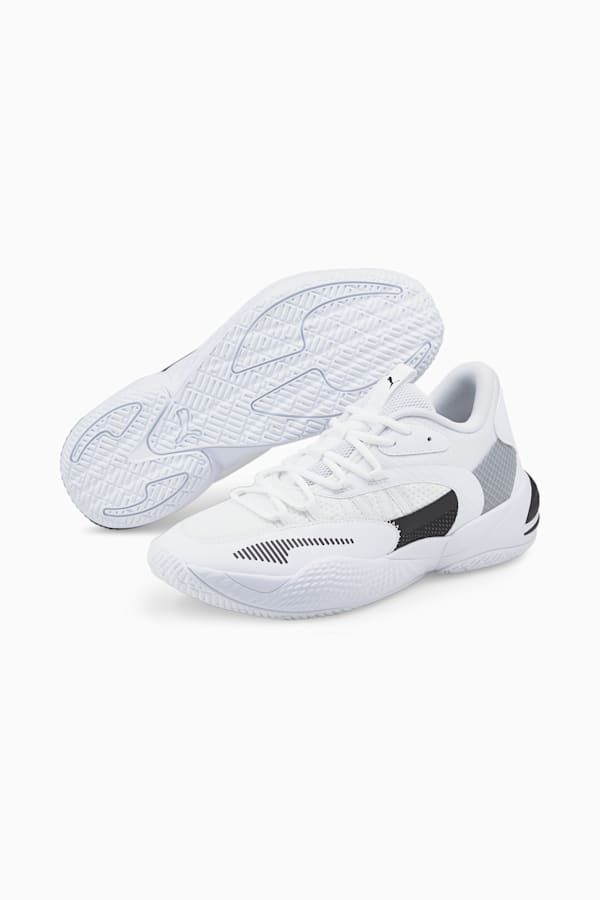 Court Rider 2.0 Basketball Shoes, Puma White-Puma Black, extralarge