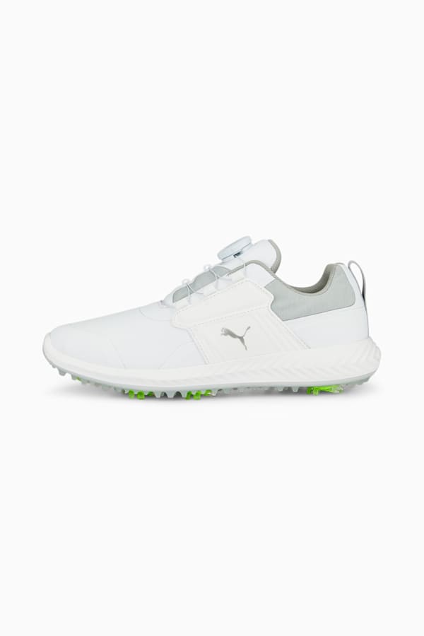 IGNITE PWRCAGE Golf Shoes Youth, PUMA White-PUMA Silver, extralarge-GBR