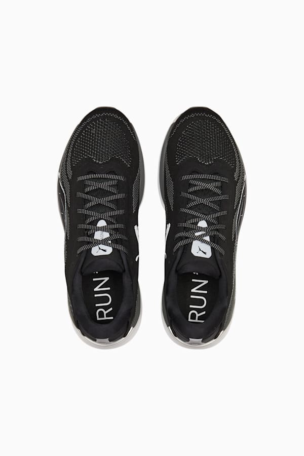 Magnify NITRO Knit Men's Running Shoes, Puma Black-CASTLEROCK-Puma White, extralarge
