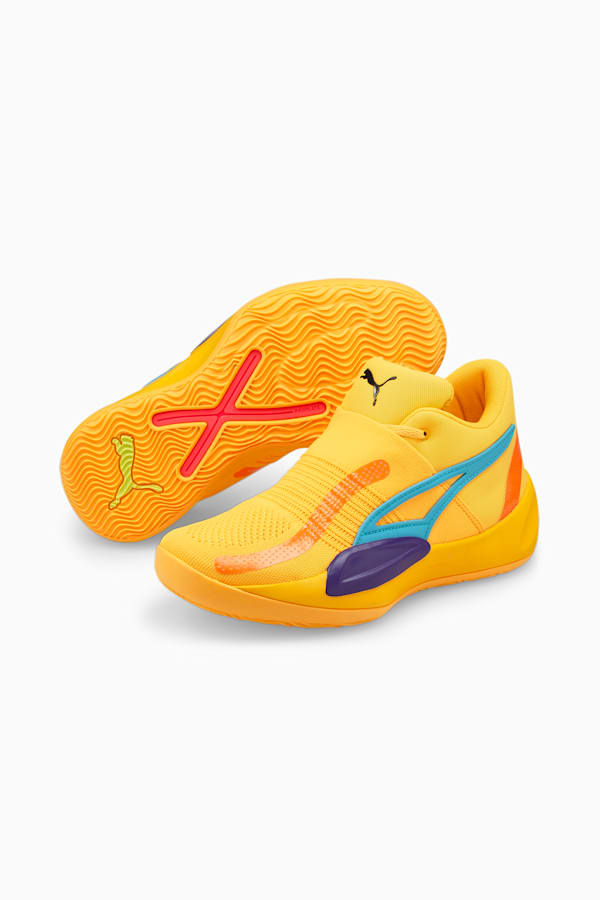 Rise NITRO Basketball Shoes, Sun Stream-Blue Atoll, extralarge