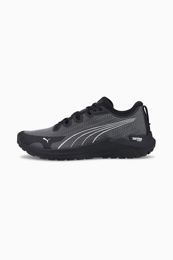 Fast-Trac NITRO™ Men's Trail Running Shoes, Puma Black-Metallic Silver, extralarge