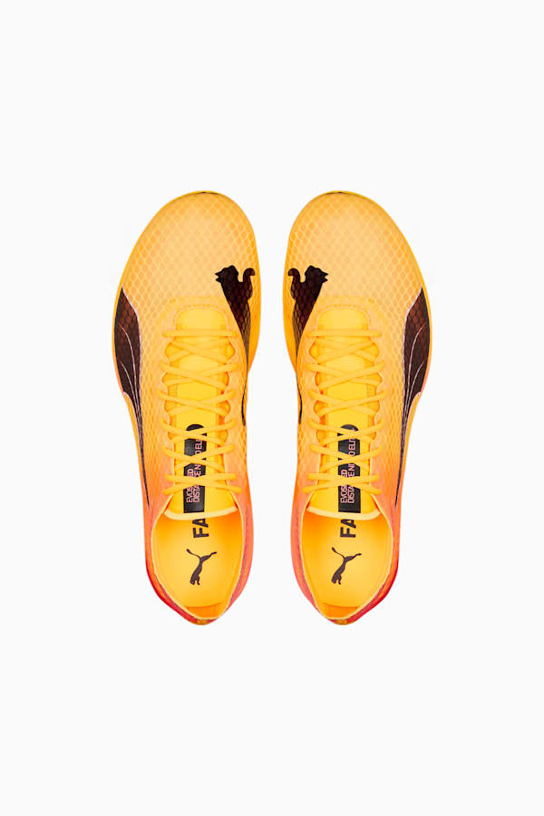 evoSPEED Distance Nitro Elite Track and Field Spikes, Sun Stream-Sunset Glow-Puma Black, extralarge