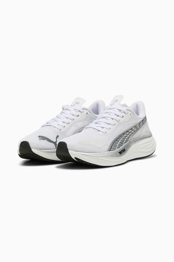 Velocity NITRO™ 3 Women's Running Shoes, PUMA White-PUMA Silver-PUMA Black, extralarge