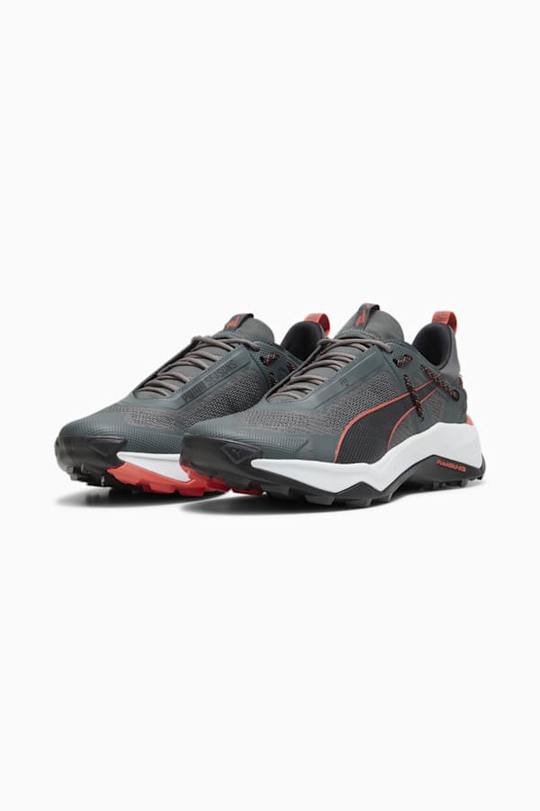 Explore NITRO™ Men's Hiking Shoes, Mineral Gray-PUMA Black-Active Red, extralarge