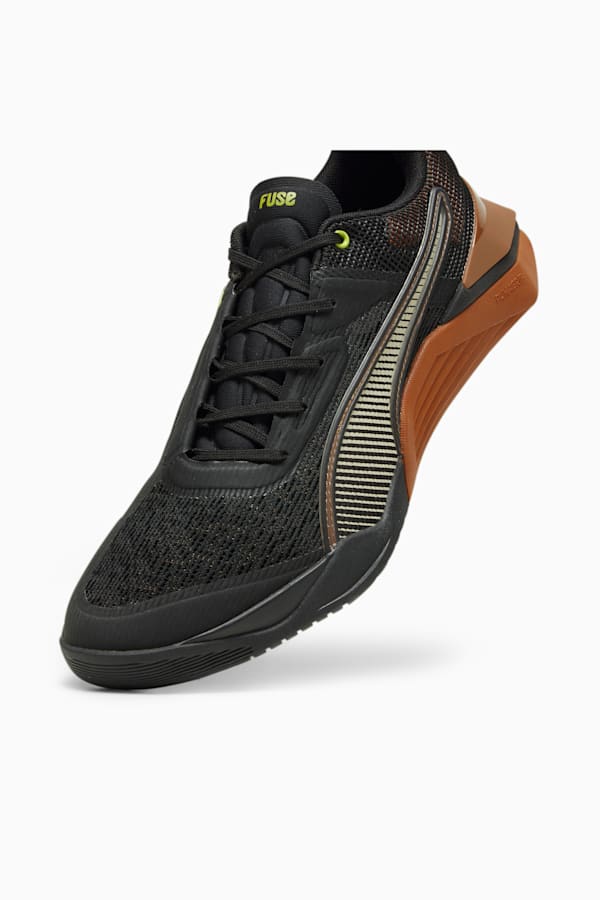 Fuse 3.0 Men's Training Shoes, PUMA Black-Teak-Lime Pow, extralarge