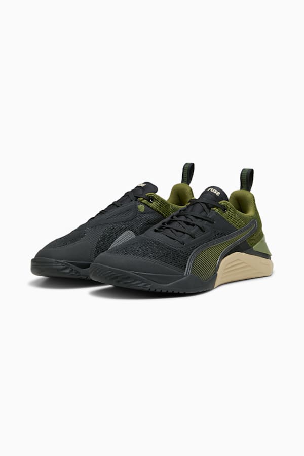 Fuse 3.0 Men's Training Shoes, PUMA Black-Cool Dark Gray-Olive Green-Putty, extralarge