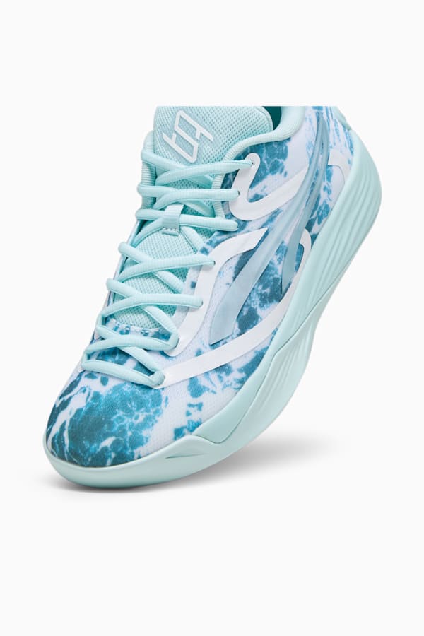 Stewie 2 Water Women's Basketball Shoes, Light Aqua-PUMA White, extralarge