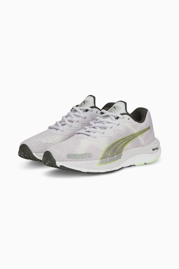 Velocity NITRO 2 Fade Running Shoes Women, Spring Lavender-PUMA Black-Fizzy Lime, extralarge