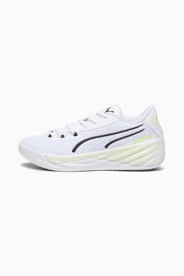 All-Pro NITRO Basketball Shoes, PUMA White-Lime Squeeze, extralarge