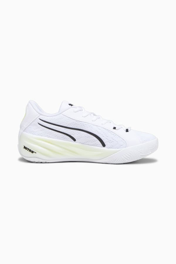 All-Pro NITRO Basketball Shoes, PUMA White-Lime Squeeze, extralarge