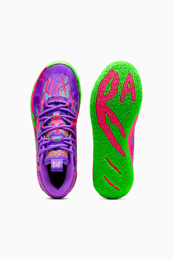MB.03 Toxic Basketball Shoes, Purple Glimmer-Green Gecko, extralarge