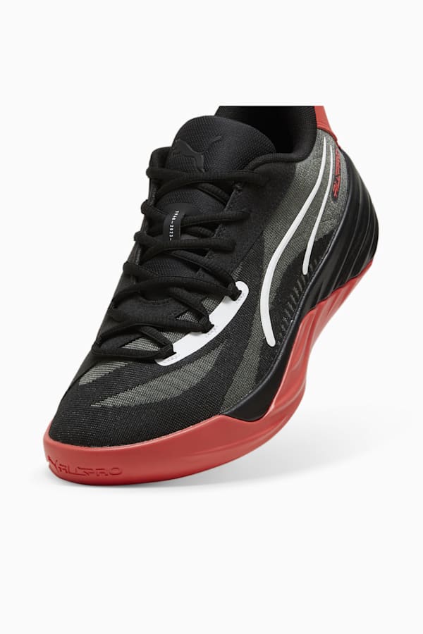 All-Pro NITRO Basketball Shoes, PUMA Black-Active Red, extralarge