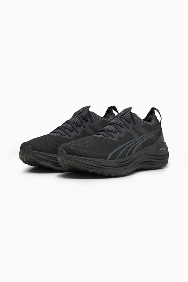 ForeverRun NITRO Knit Men's Running Shoes, PUMA Black-Shadow Gray, extralarge