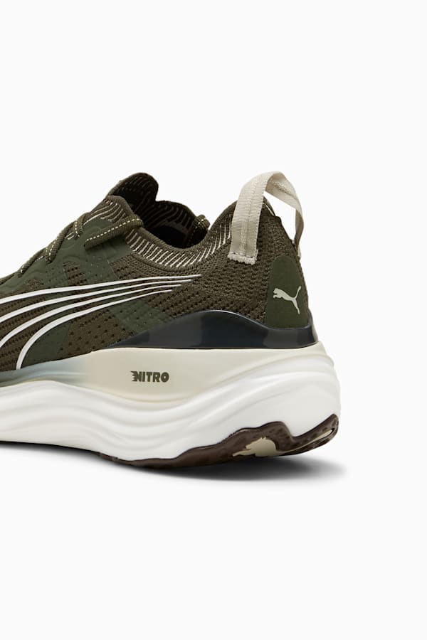 ForeverRun NITRO Knit Men's Running Shoes, Dark Olive-PUMA White, extralarge