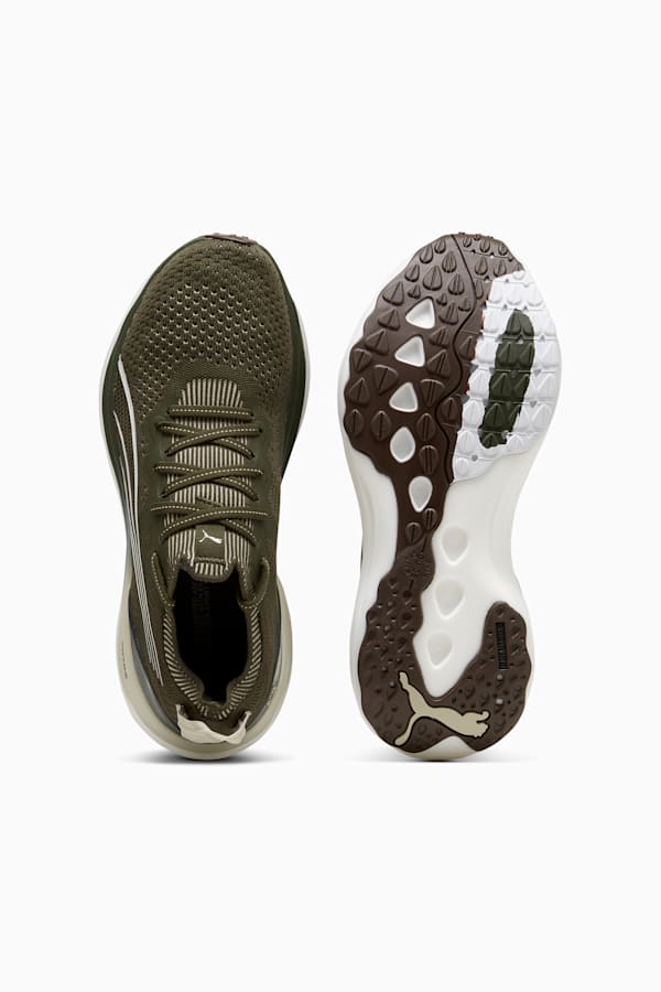 ForeverRun NITRO Knit Men's Running Shoes, Dark Olive-PUMA White, extralarge