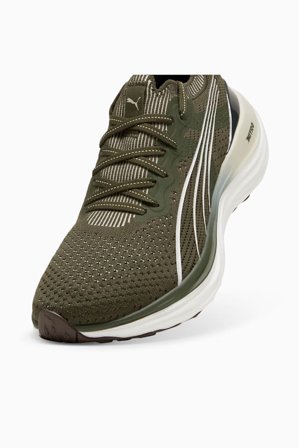 ForeverRun NITRO Knit Men's Running Shoes, Dark Olive-PUMA White, extralarge