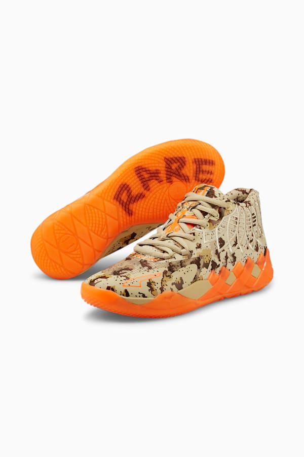 MB.01 Digital Camo Basketball Shoes, Pale Khaki-Ultra Orange, extralarge