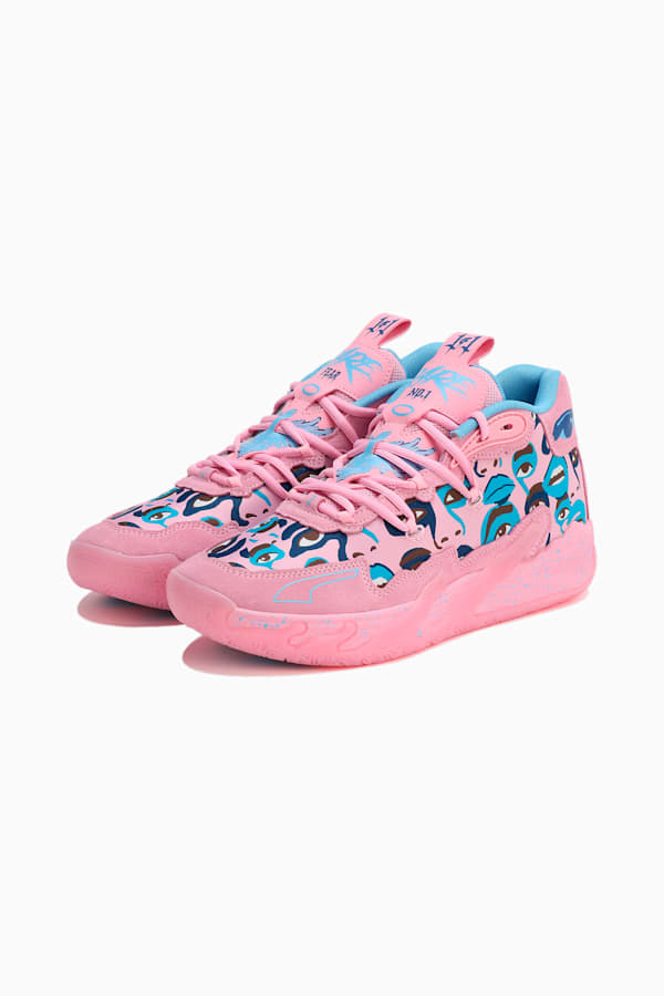 MB.03 Kid Super Basketball Shoes, Pink Lilac-Team Light Blue, extralarge