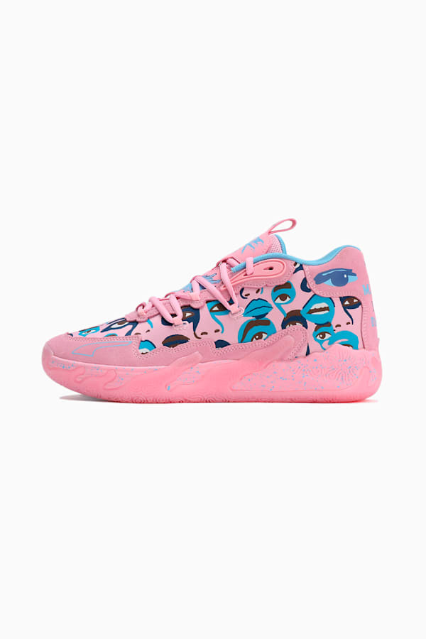 MB.03 Kid Super Basketball Shoes, Pink Lilac-Team Light Blue, extralarge