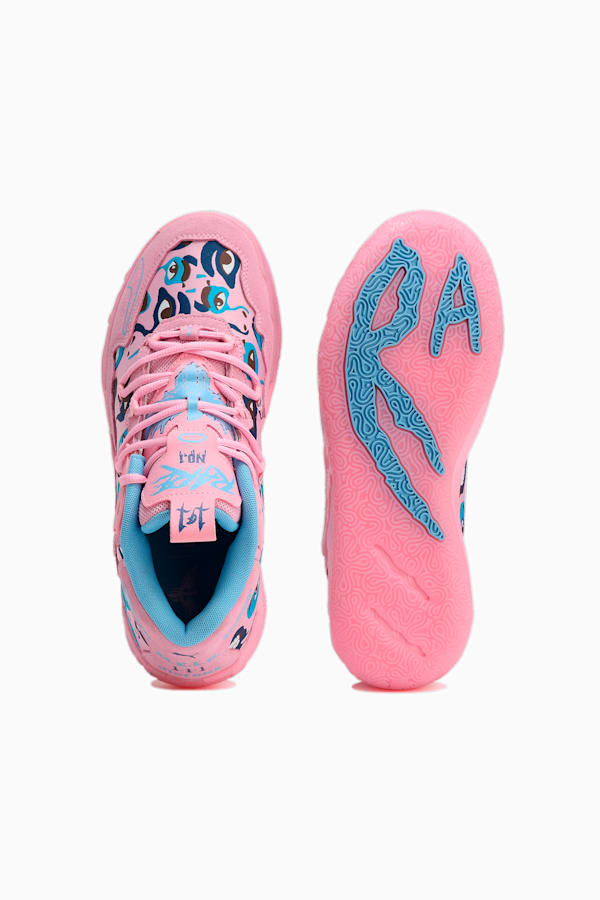 MB.03 Kid Super Basketball Shoes, Pink Lilac-Team Light Blue, extralarge