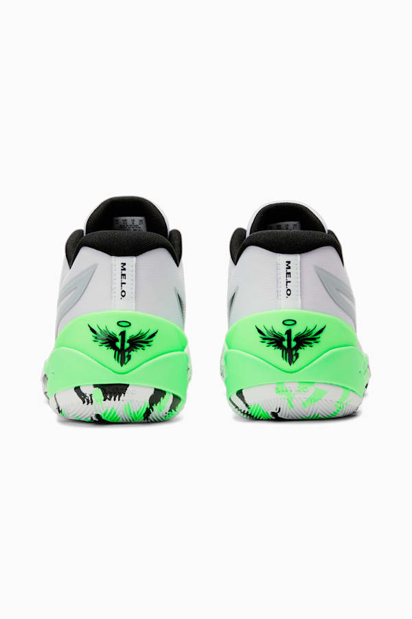 MB.02 Lo LaMel-O Basketball Shoes, Elektro Green-PUMA White, extralarge