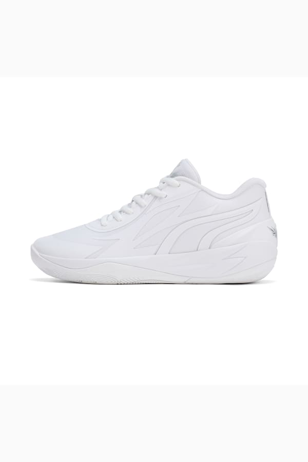 MB.02 Lo Basketball Shoes, PUMA White-PUMA Silver, extralarge