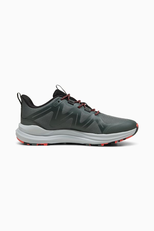 Reflect Lite Trail Running Shoes, Mineral Gray-PUMA Black-Active Red, extralarge