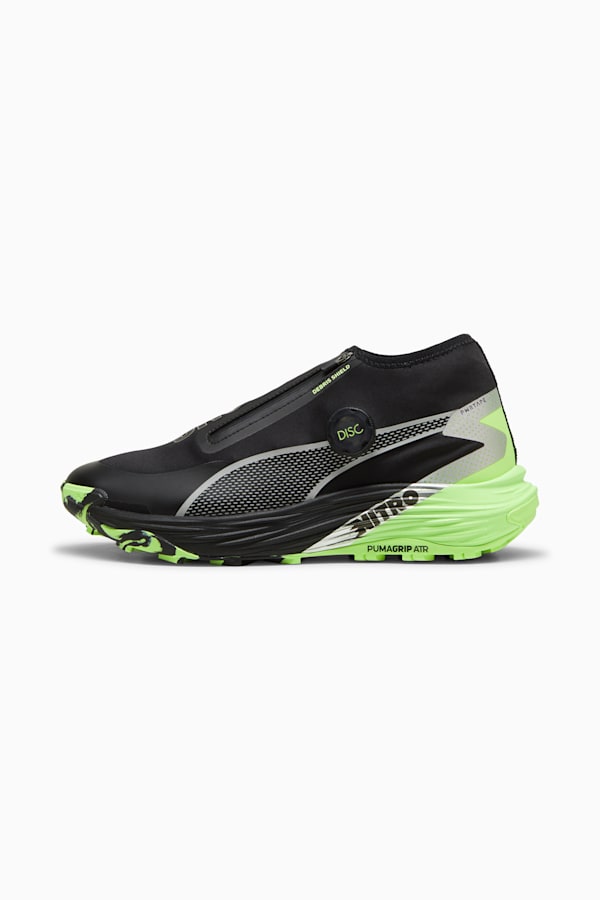 Voyage NITRO™ 3 Disc Trail Running Shoes Men, PUMA Black-Puma Silver-Fizzy Apple, extralarge