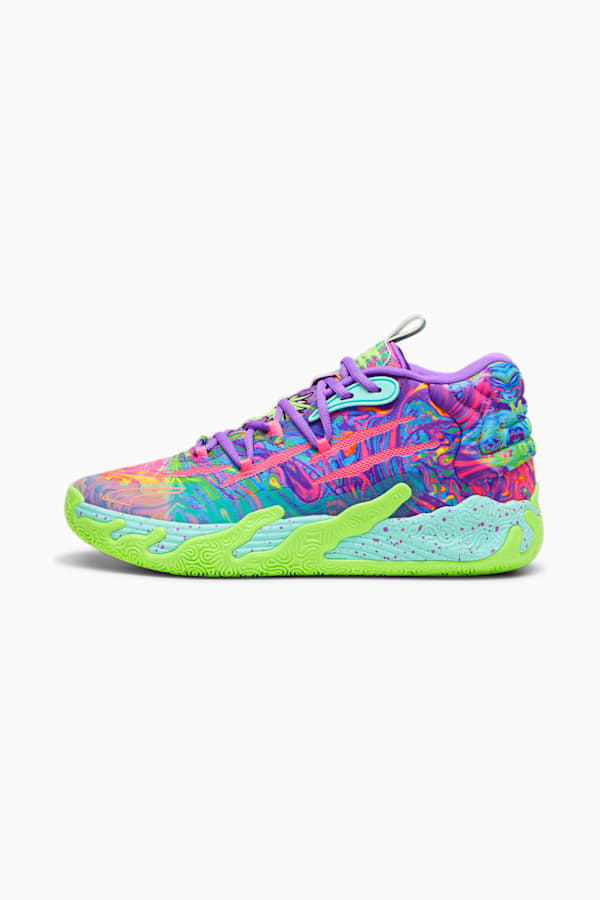 MB.03 Be You Basketball Shoes, Purple Glimmer-KNOCKOUT PINK-Green Gecko, extralarge