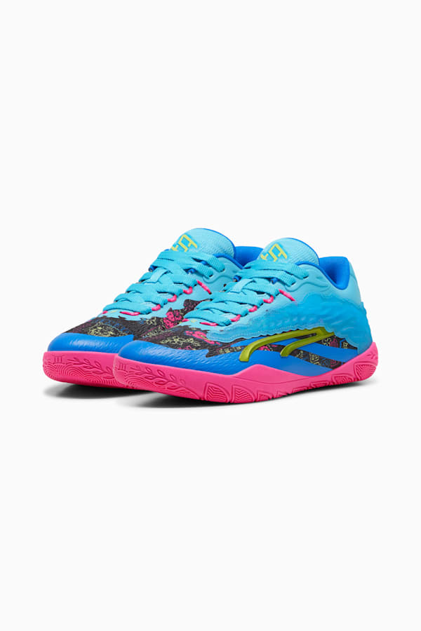 Stewie 3 Midnight in Tokyo Basketball Shoes Women, Bright Aqua-Fluro Pink Pes-PUMA Black, extralarge