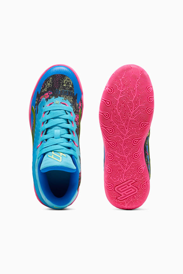 Stewie 3 Midnight in Tokyo Basketball Shoes Women, Bright Aqua-Fluro Pink Pes-PUMA Black, extralarge