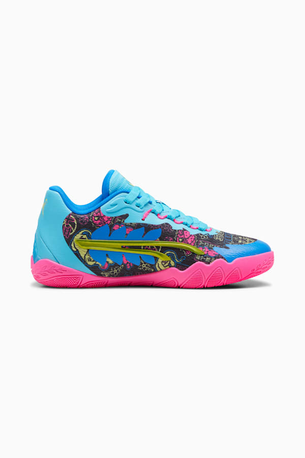 Stewie 3 Midnight in Tokyo Basketball Shoes Women, Bright Aqua-Fluro Pink Pes-PUMA Black, extralarge